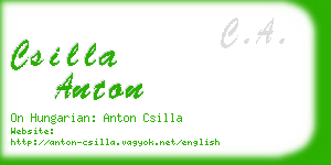 csilla anton business card